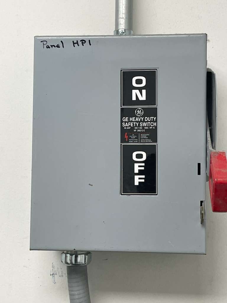Wall-mounted electrical disconnect